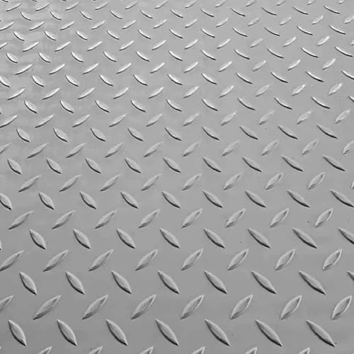 Bilaida 縞板 チェッカープレート縞鋼板 縞鉄板 滑り止め付鉄板 亜鉛メッキ鋼板 防錆 (600x400x3mm)