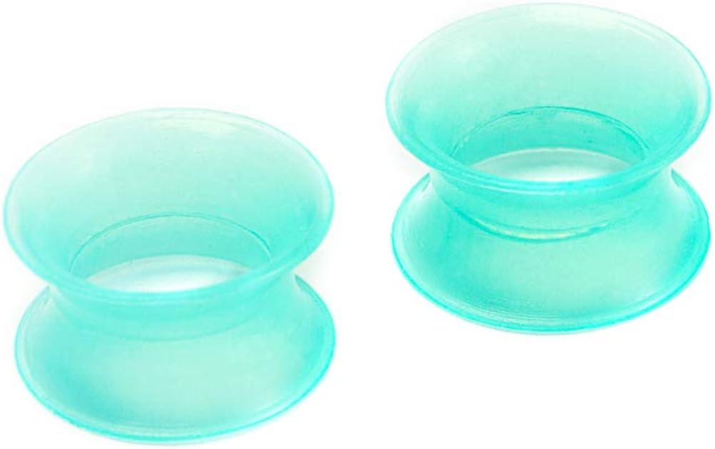 WBRWP 20/28pcs 8g-1" Ear Stretching kit Set - Hollow Hard Silicone Plugs and Tunnels - Ear Expander Gauges Stretcher Body Piercing Jewelry