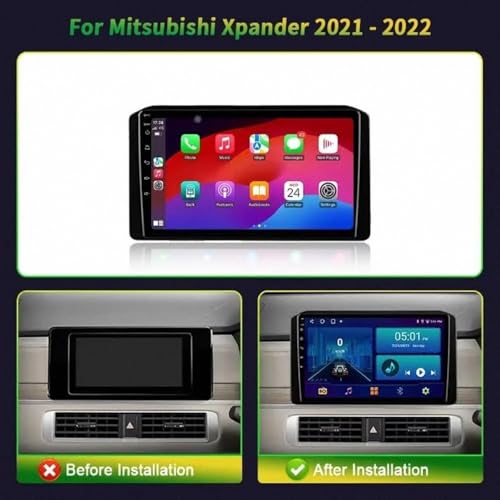 Radio Coche 2 DIN con Mirror Link y Carplay Inalámbrico para Mitsubishi Xpander 4