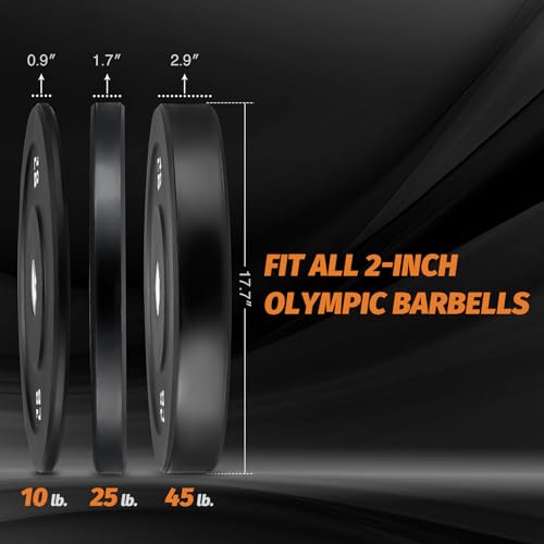 ZELUS 180LB Twin Bumper Plate Set for Strength Training