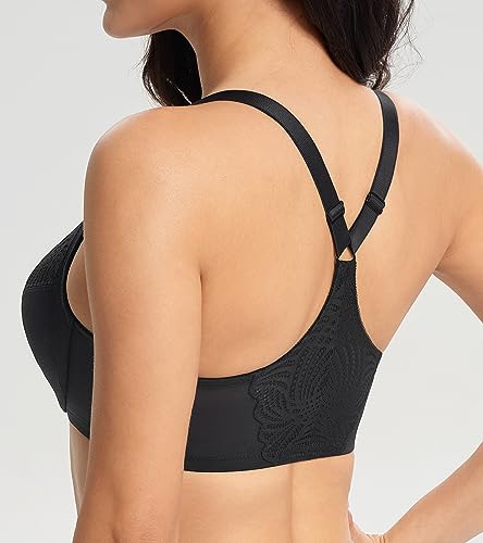 Image of Lemorosy Women's Full Figure Front Closure Racerback Underwire Everyday Bra