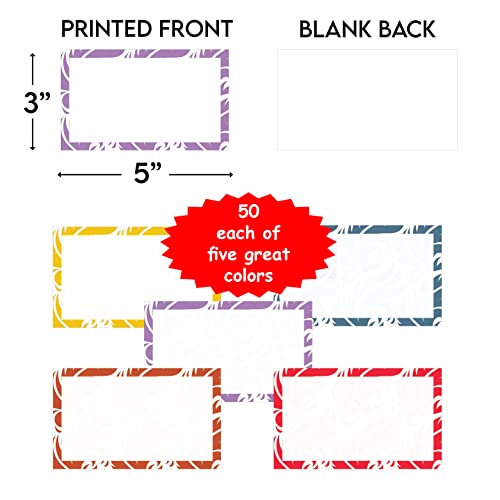 Debra Dale Designs - Made Right In The Usa - 3X5 Index Cards Unruled - 250 Decorative Index Cards With Paisley Borders - Storage Box - Premium Thick Index Card Stock - Eye-Catching 3X5 Notecards #TOP4