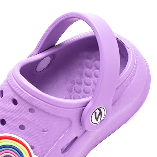 Hobibear Toddler Garden Clogs Girls Slip On Children Sandals Water Shoes For Indoor Outdoor Purple thumb #6
