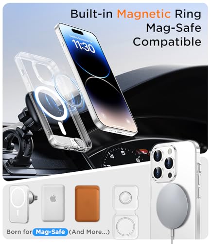 Image of Magnetic Compatible with iPhone 14 Pro Case, [Built-in Invisible Kickstand][Compatible with MagSafe] [Military Grade Shockproof] Slim Thin Phone Case for iPhone 14 Pro 6.1 inch