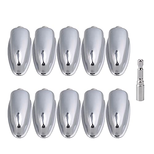 10 piezas End Tom Drum Lugs y Llave de Tambor ajustable tipo broca para percusión miniatura 1