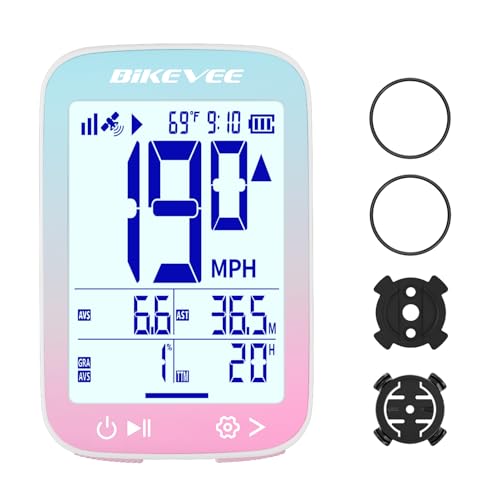 Image of GPS Bike Computer Wireless Cycling Computer with Auto Backlight, Bicycle Speedometer Odometer, Waterproof GPS Speed Tracker for Road Mountain Bikes