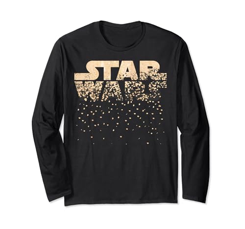 T-shirt Star Wars manches longues noir coton vêtement imprimé Falling Foil