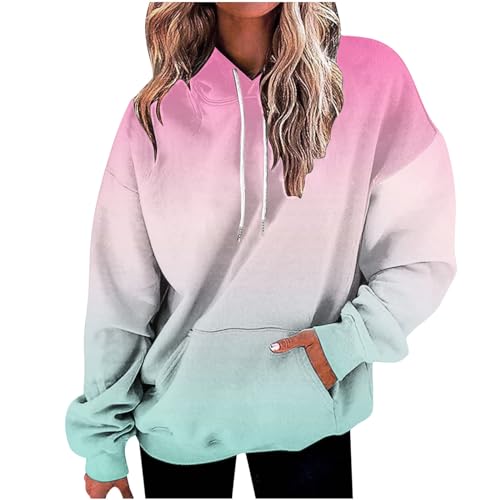 Sweat femme imprimé à capuche boutons poches style décontracté et urbain