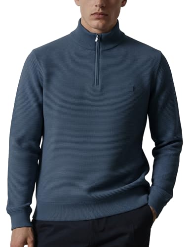 Image of DAMENSCH ReNEWd Soft Ribbed Texture, Strong Durable Fabric, Dyes Ottoman Half-Zip Sweatshirts