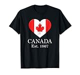 Canadian Maple Leaf Heart Flag - Canada 150 Years T-Shirt