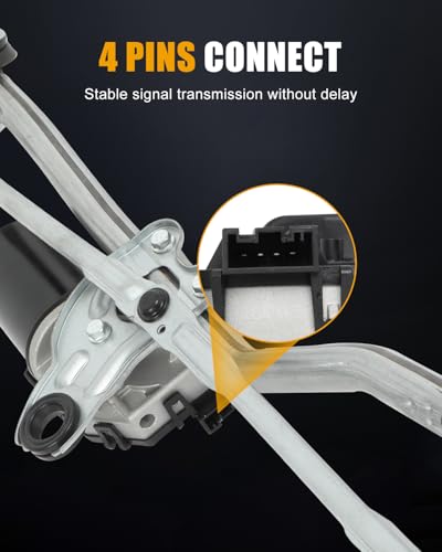 Image of ROADFAR Front Windshield Wiper Motor Compatible For BMW For X3 2004-2010 | Fit For BMW For X3 2004-2010|OEM:61617051669|602-904|4 Pins