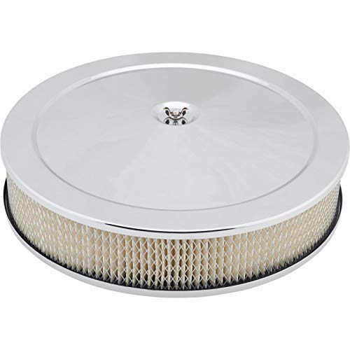 Universal Chrome Deep Dish Performance Air Cleaner, 14 X 3 Inch, 4 Barrel Carb. #TOP1