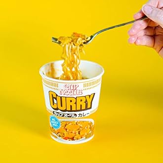 Nissin Cup Noodle Ramen Noodle Soup, Curry, 2.82 Ounce (Pack of 6)