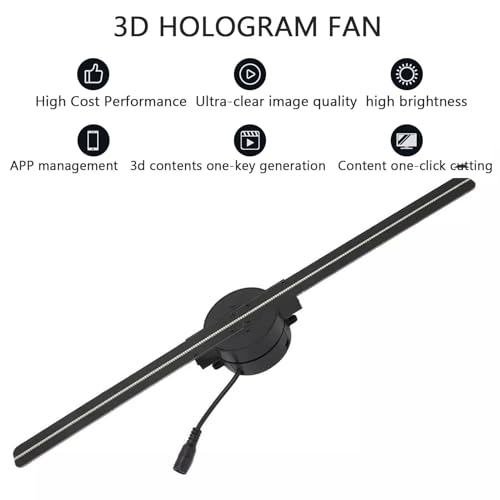 Projecteur 3D hologramme fan avec 224 perles LED premium - 2