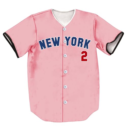Camiseta Unisex QEWNXTXQ Jersey de Béisbol de Manga Corta para Fans