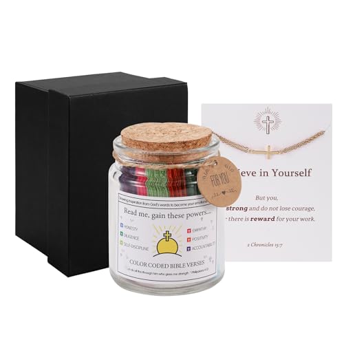 WHJY Daily Messages of Encouragement Read Me When Inspirational Bible Verse Jar for Women Prayer Box Accessories – Hope Card