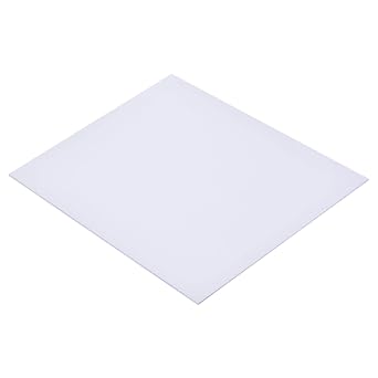 sourcing map ABS Plastic Sheet 250x200x1mm Pack of 2,White