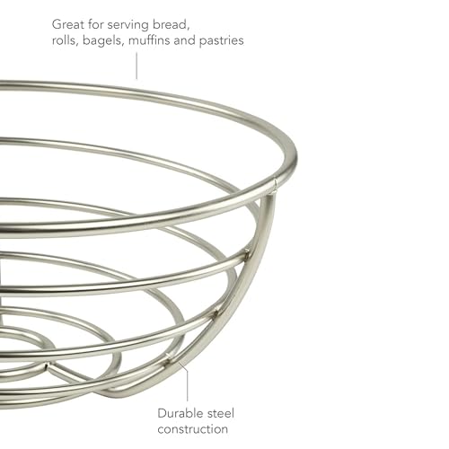 Image of Sulfar Metal Fruit Bowl Centerpiece for Kitchen and Dining Room Countertops, Tables, Buffets, Refrigerators
