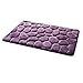 XHSP 3D Cobblestone Memory Foam Door Entrance Mats Living Room Bedroom Kitchen Bathroom Non-slip Area Rugs Doormats,40x60cm/16"x24" Purple