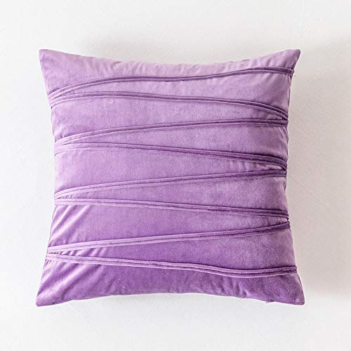LIUJUAN Throw Pillow Cover Modern And Simple Solid Color Pillow Cushion Sofa Office Backrest Cushion Long Waist Pillow Bedside Pillowcase Without Core-50X50Cm (Pillow With Core)_Violet