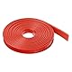 QUARKZMAN U-förmiges Kantenband, 19/32 Zoll x 19,7 Fuß (15 mm x 6 m), selbstklebendes, Flexibles TPE-Furnierband, weicher Kantenstreifenschutz für Schränke, Tischschutz, Reparatur, rot