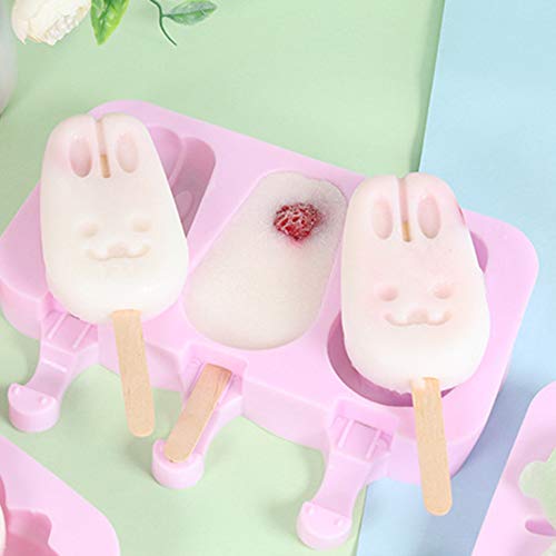 Ajcoflt Gel de sílica macio do produto comestível 2/3 de molde conjunto de sorvete com 50PCS Crabsti