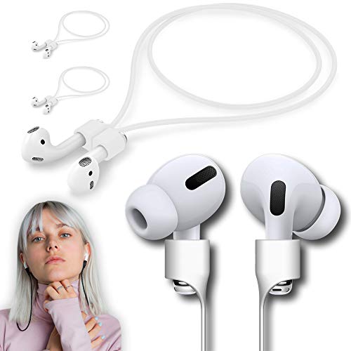 Image of Ultra Strong Magnetic Airpod Pro Strap Anti-Lost Cord Sports Lanyard Compatible with Airpods 3rd 2nd Generation Pro 3 2 1 (3 White)