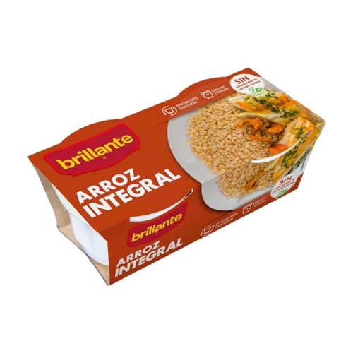Arroz integral brillante en cuencos, 2 unidades x 125 g, paquete de 8 unidades