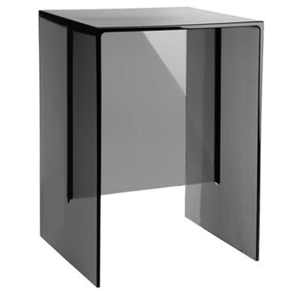 SXZenSpace Modern Acrylic Coffee Table, Sofa Side Dining Accent Nightstand for Living Room, Bedroom, Bathroom(Gray)