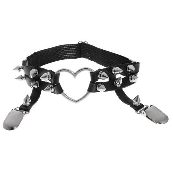 2xWomen Star Heart Garters Belts Rivets Gothic Punk Leather Garter Leg Ring #5 | Garter Belts | Intimates & Sleep | Womens Clothing | Clothing, Shoes & Accessories-image-49