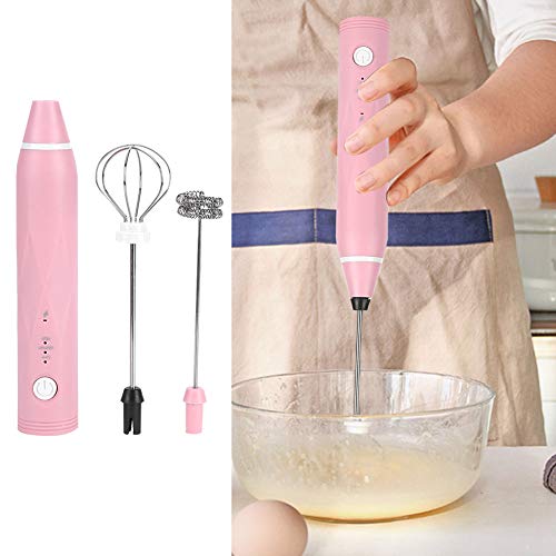 cersalt Milchaufschäumer, Schneebesen, EIN-Knopf-Bedienung für Zuhause(Rosa) – Bild 3