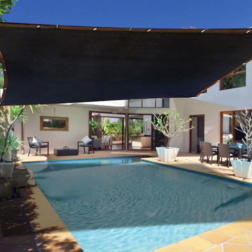 Toldo vela de sombra rectangular de 4x6 m con malla de tela resistente para exterior 3