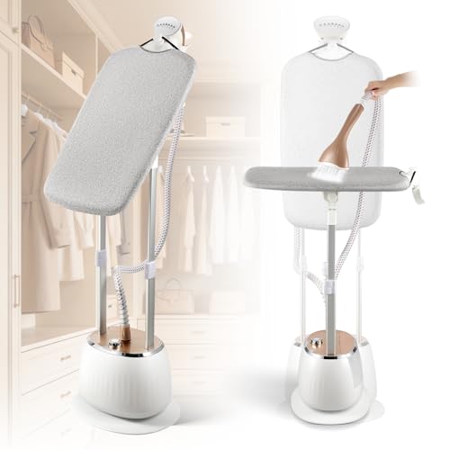 Hapyvergo 1800W Commercial Standing Garment Steamer for Clothes, Professional Steamer Iron, 1.6L...