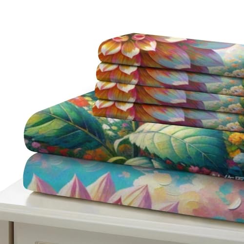 Parure de lit Dahlie 3D pour chambre d'enfant et ado, grand confort microfibre 260x220cm - 6