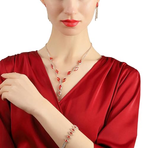 YYW 4 Pieces Women Evening Handbags Clutch Purse Bag with Rhinestone Crystal Jewelry Set for Wedding Party - Image 7