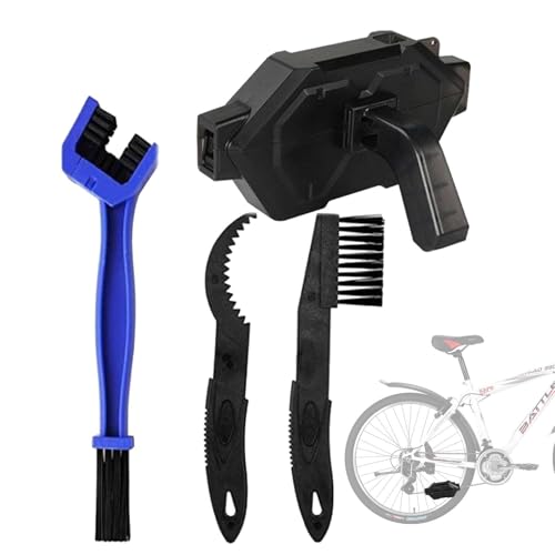 Brosse Pour Chaîne De Moto,Kit De Nettoyage De Pédalier,Outil de Nettoyage de Chaîne 4 Pièces - Destiné à l'Entretien des Vélos et Motos, aux Cyclistes, Riders et