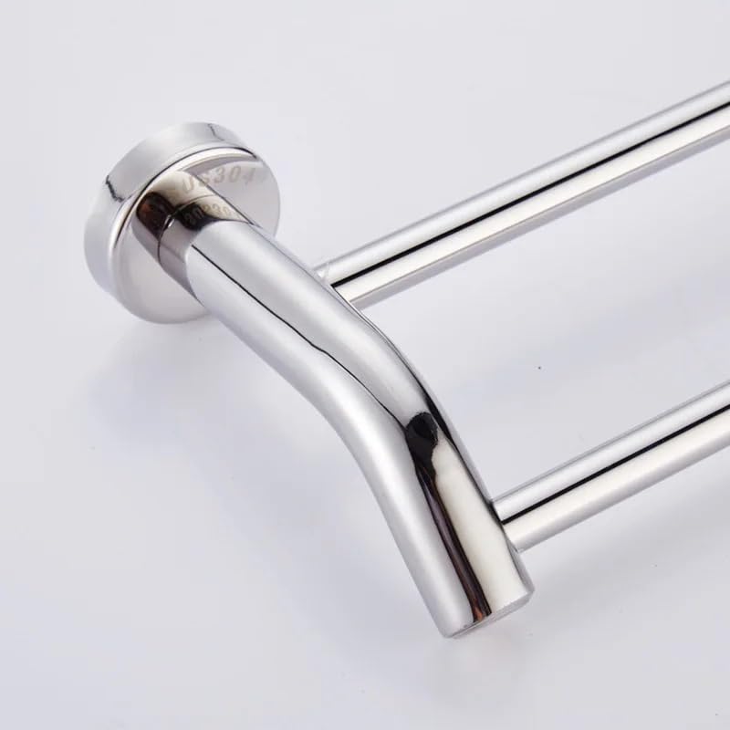 Toalleros De BañO Toallero Doble de Pared L Acero Inoxidable for baño, Soporte for Toallas(50cm)