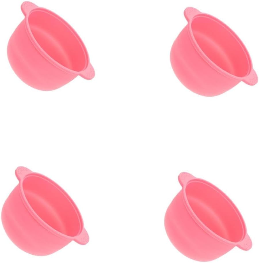 Operitacx 4pcs Silicone Wax Melting Bowl for Hair Removal Non-Stick Wax Pot Accessory Easy to Clean and Peel Inner Bowl