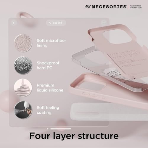 Image of Liquid Silicone Case Compatible for iPhone 13 Pro | Slim Back Cover | Soft Touch Bumper | Shockproof Drop Protection | Microfiber Cloth Inside | Sleek Solid Design