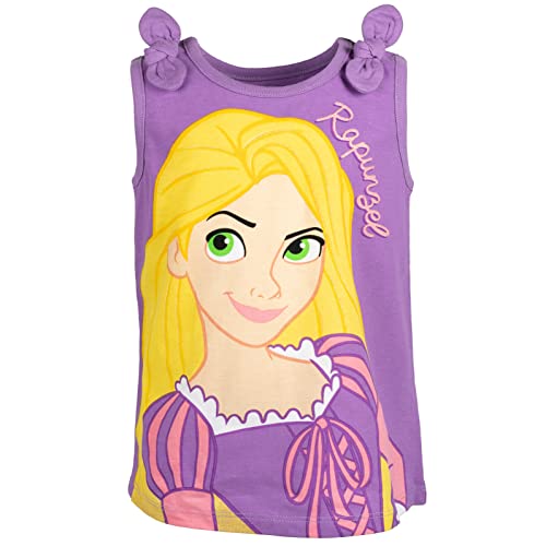 Disney Princess Ariel Jasmine Rapunzel Big Girls 3 Pack Tank Tops 10-12 #TOP1