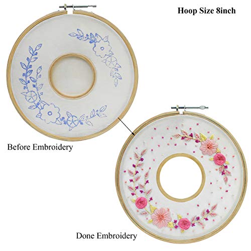 Embroiderymaterial DIY Embroidery Cross Stitch Art Kit-Craft Materials & Printed Tutorial Pages Included