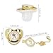 Gold Letter Infant Pacifier, Fashionable and Portable Rhinest Pacifier, Suitable for Home and Travel Use A