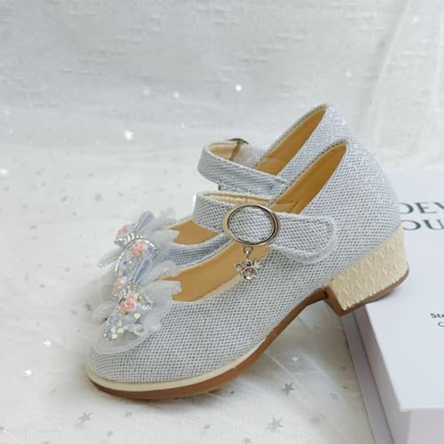 IWIHMIV Toddler Girls Dress Shoes Wedding Party Princess School Ballet Low Heel Slip-On Closed Toe Mary Jane Shoes4