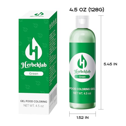 Image of Green Gel Food Coloring - 4.5 oz Professional Grade Concentrated Food Dye, Gel Based Coloring for Icing, Baking, Cake Decorating & Cookies