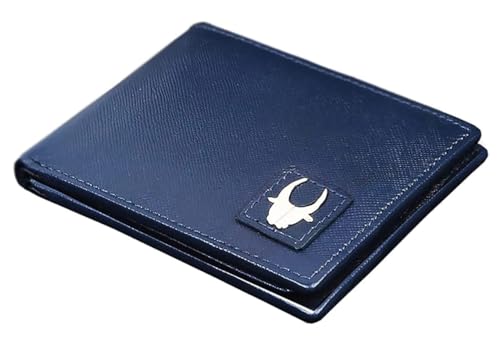 Image of WildHorn Blue Safiano Leather Wallet for Men