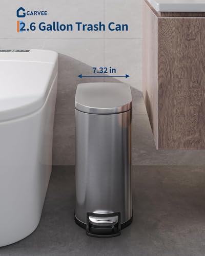 Set de 2 canecas de basura acero inoxidable 50L y 10L miniatura 4