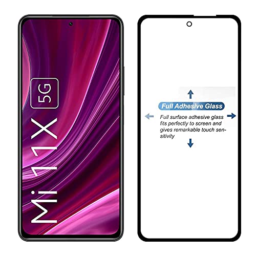 Image of POPIO Military-Grade Gorilla Tempered Glass for Xiaomi Mi 11X / Xiaomi Mi 11X Pro /Xiaomi Poco F3 / Xiaomi 11i / Xiaomi MI 11i | 9H Hardness, Edge-to-Edge, Bubble-Free
