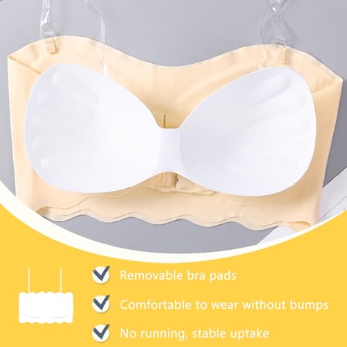 Girls Training Strapless Bandeau Bras Teen Cami Tube Top 12-14 14-16 16-18 Seamless Padding Bralettes4