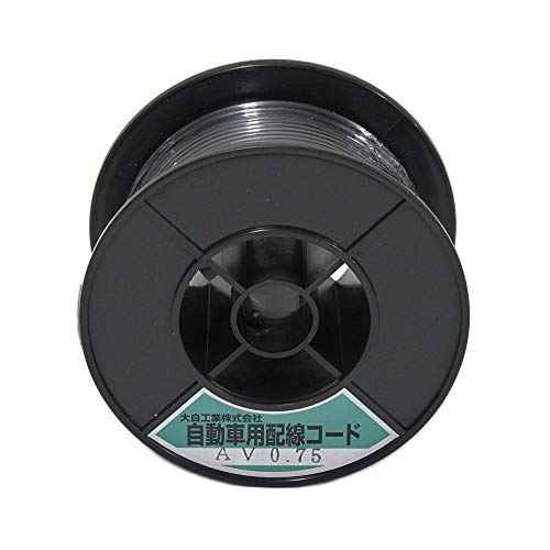 メルテック(meltec) 自動車配線シングルコード AV0.75平方mm 黒 30mスプール巻 meltec 大自工業 AV0.75-BK-30