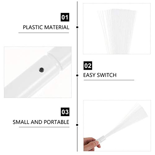 Uonlytech Led Fiber Optic Wand Lamp Glow Wand Sticks Colorful Fiber Optic Glow Stick Party Prop For Birthday Party Supplies, 12Pcs White #TOP6